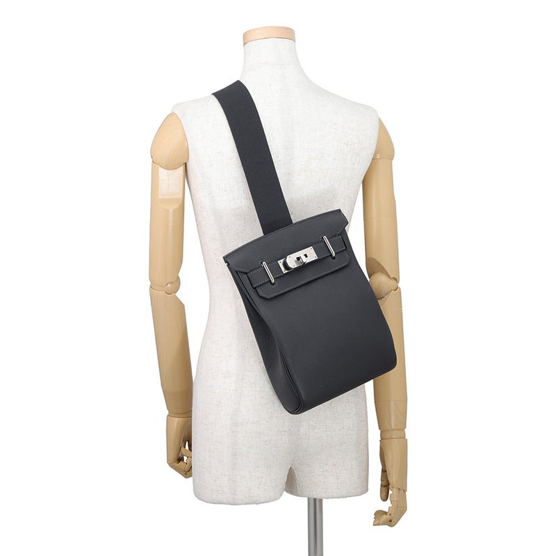 エルメス ボディバッグ ケリー アッカドPM キャバン/シルバー金具 トゴ B刻印 HERMES メンズ