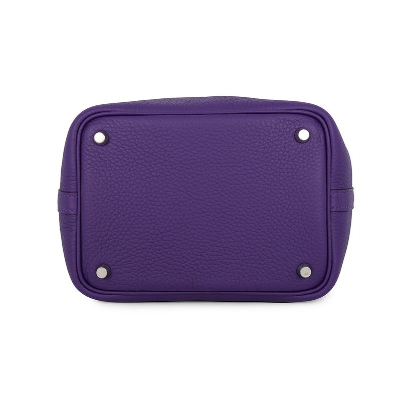 エルメス ハンドバッグ ピコタンロックPM パープル/シルバー金具 トリヨンクレマンス G刻印 HERMES