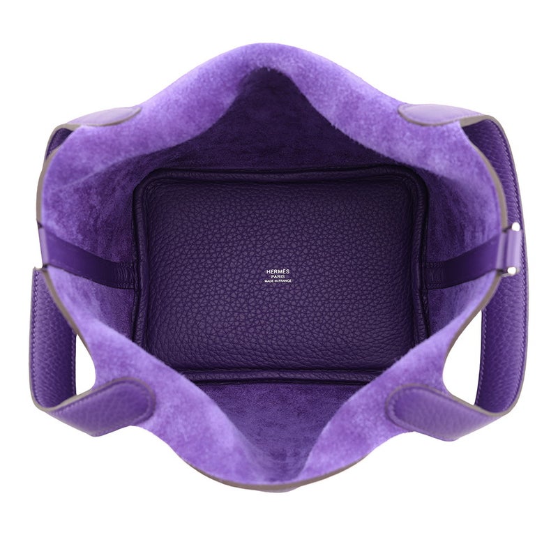 エルメス ハンドバッグ ピコタンロックPM パープル/シルバー金具 トリヨンクレマンス G刻印 HERMES