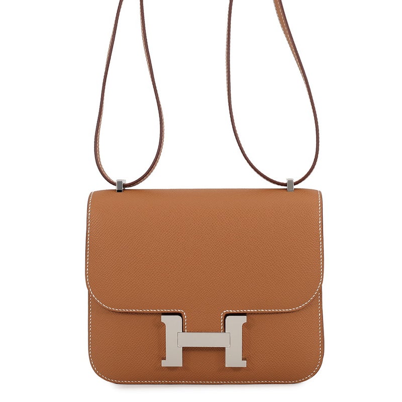 エルメス ショルダーバッグ ミニ コンスタンス3 ミロワール ゴールド/シルバー金具 エプソン W刻印 HERMES Constance