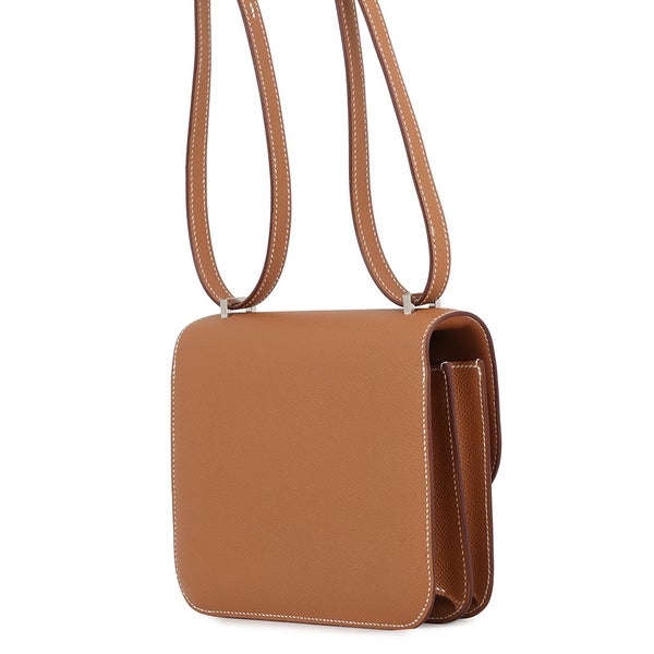 エルメス ショルダーバッグ ミニ コンスタンス3 ミロワール ゴールド/シルバー金具 エプソン W刻印 HERMES Constance