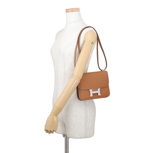 エルメス ショルダーバッグ ミニ コンスタンス3 ミロワール ゴールド/シルバー金具 エプソン W刻印 HERMES Constance
