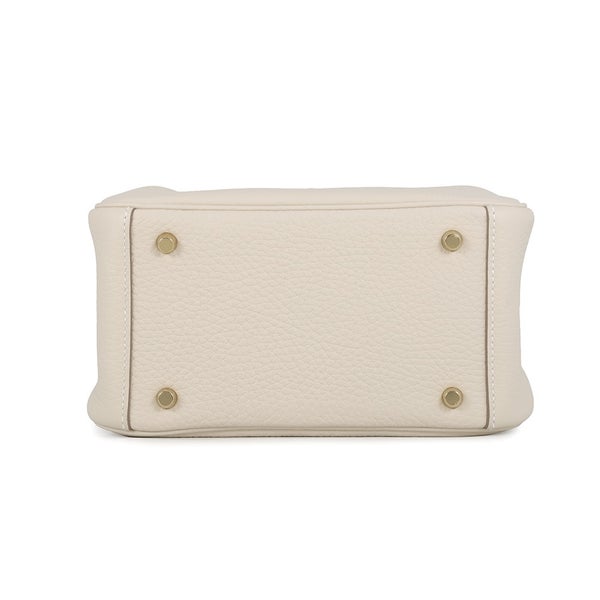 エルメス ハンドバッグ リンディ ミニ クレ/ゴールド金具 トリヨンクレマンス G刻印 HERMES 2wayショルダーバッグ