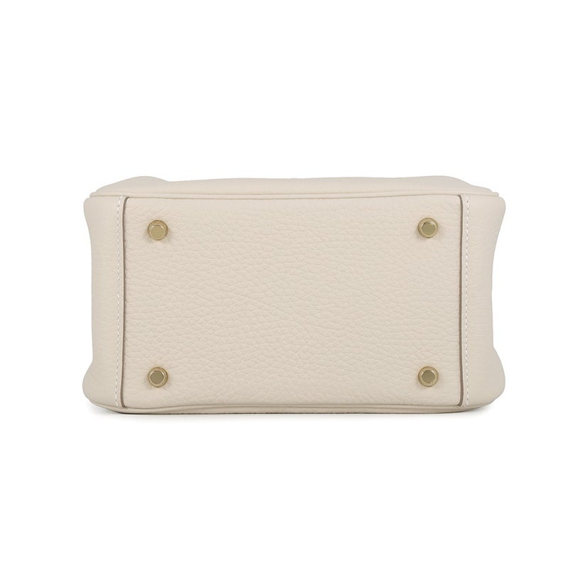 エルメス ハンドバッグ リンディ ミニ クレ/ゴールド金具 トリヨンクレマンス G刻印 HERMES 2wayショルダーバッグ