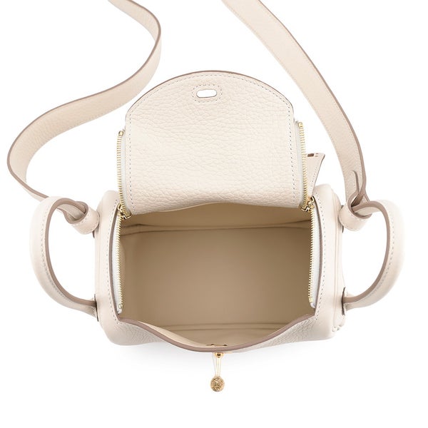 エルメス ハンドバッグ リンディ ミニ クレ/ゴールド金具 トリヨンクレマンス G刻印 HERMES 2wayショルダーバッグ