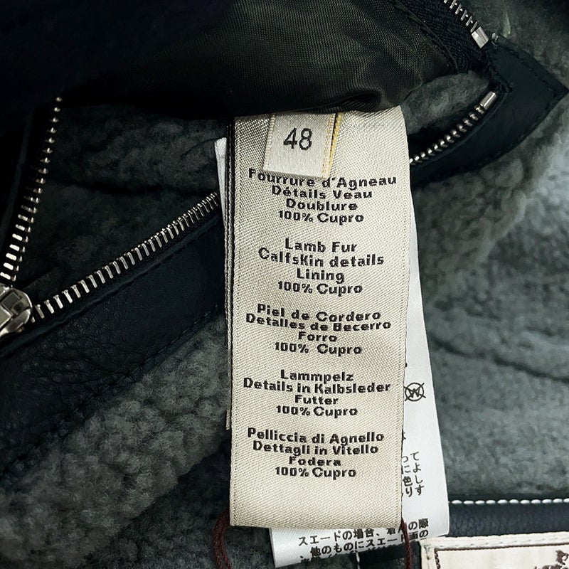 エルメス ジャケット ジップアップ ムートン メンズサイズ48 HERMES アウター メンズ