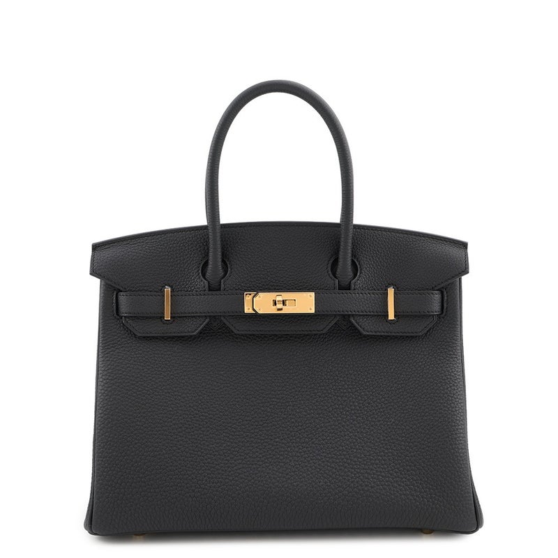 エルメス バーキン30 ブラック/ゴールド金具 トゴ G刻印 HERMES Birkin ハンドバッグ 黒