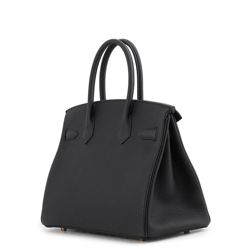 エルメス バーキン30 ブラック/ゴールド金具 トゴ G刻印 HERMES Birkin ハンドバッグ 黒
