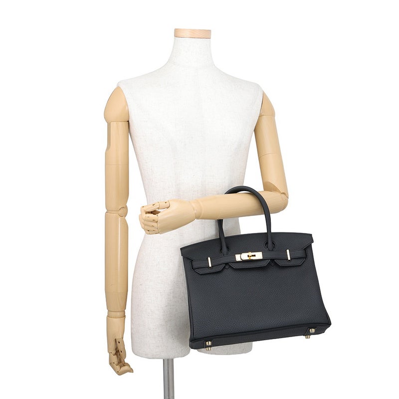 エルメス バーキン30 ブラック/ゴールド金具 トゴ G刻印 HERMES Birkin ハンドバッグ 黒