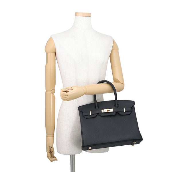 エルメス バーキン30 ブラック/ゴールド金具 トゴ G刻印 HERMES Birkin ハンドバッグ 黒