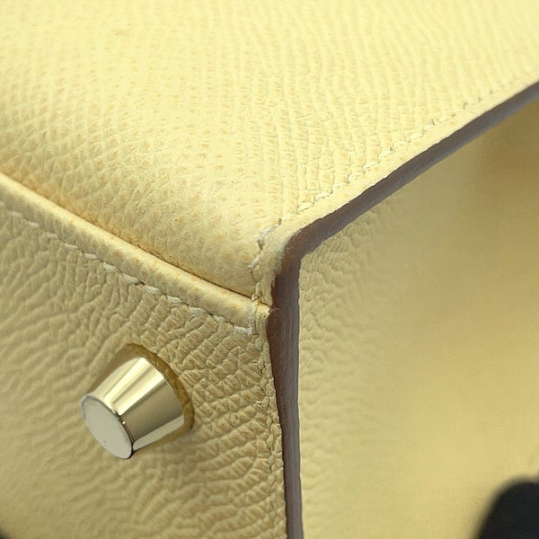 エルメス ハンドバッグ ケリー25 外縫い ジョーヌプッサン/ゴールド金具 エプソン T刻印 HERMES Kelly 2wayバッグ