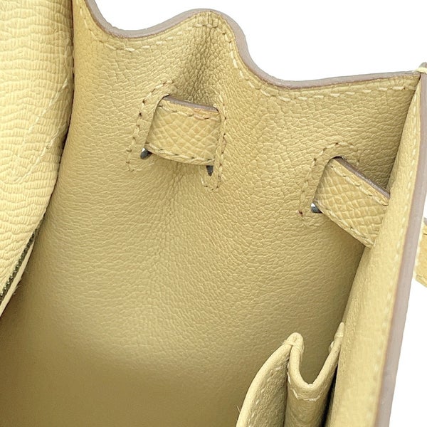 エルメス ハンドバッグ ケリー25 外縫い ジョーヌプッサン/ゴールド金具 エプソン T刻印 HERMES Kelly 2wayバッグ