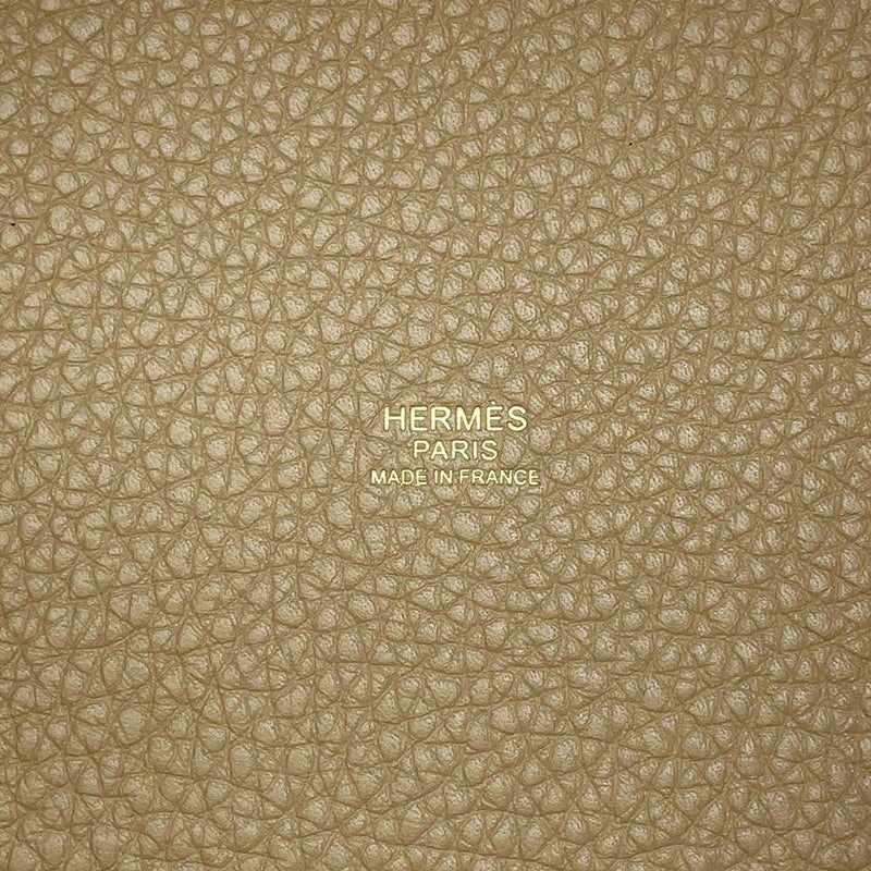 エルメス ハンドバッグ ピコタンロックMM ベージュマルファ/ゴールド金具 トリヨンクレマンス B刻印