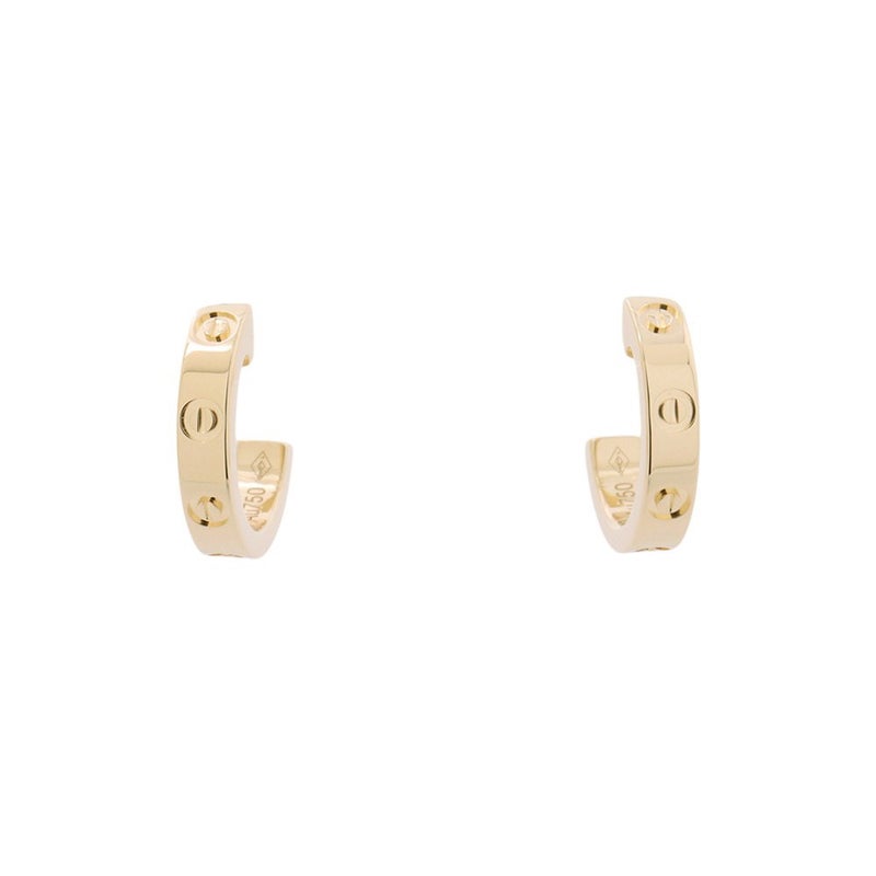 カルティエ ピアス Love フープ イヤリング SM スモールモデル K18YGイエローゴールド B8028800 Cartier ジュエリー ラブフープ
