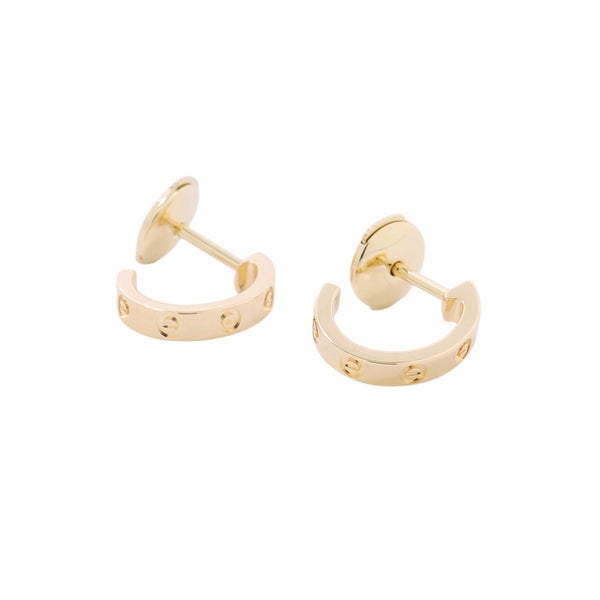 カルティエ ピアス Love フープ イヤリング SM スモールモデル K18YGイエローゴールド B8028800 Cartier ジュエリー ラブフープ