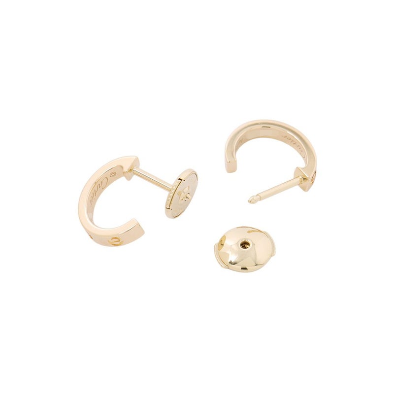 カルティエ ピアス Love フープ イヤリング SM スモールモデル K18YGイエローゴールド B8028800 Cartier ジュエリー ラブフープ