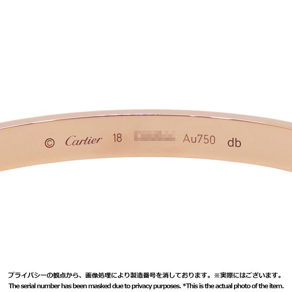 カルティエ ブレスレット ラブブレス クラシックモデル K18PGピンクゴールド サイズ18 LOVEブレスレット バングル