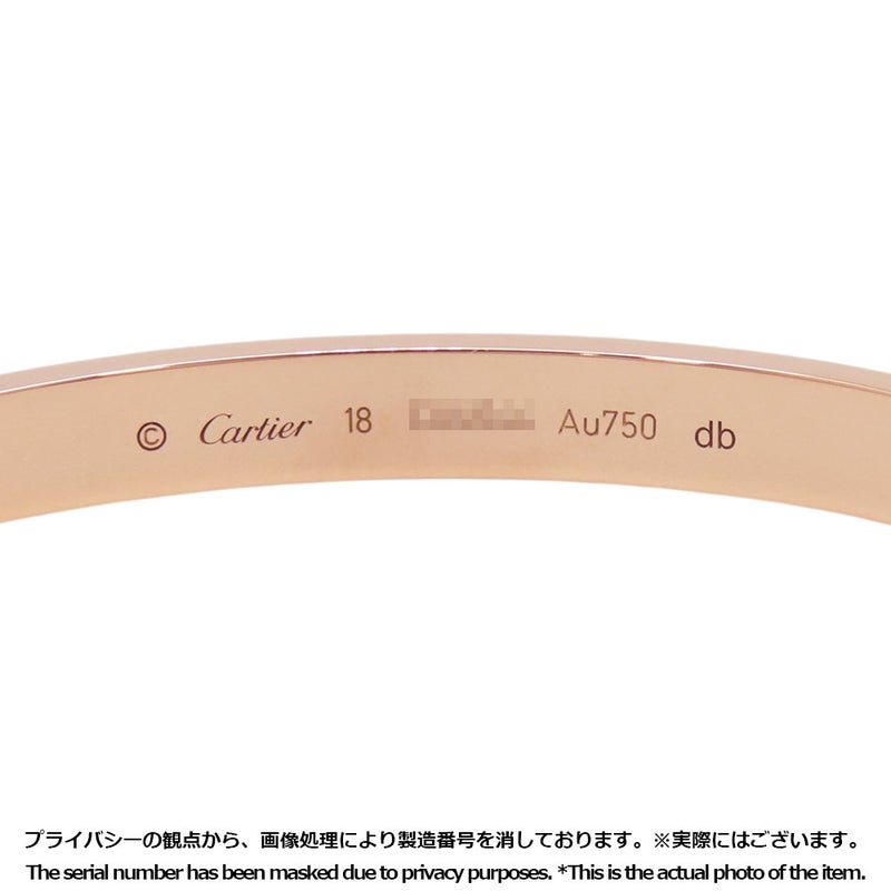 カルティエ ブレスレット ラブブレス クラシックモデル K18PGピンクゴールド サイズ18 LOVEブレスレット バングル