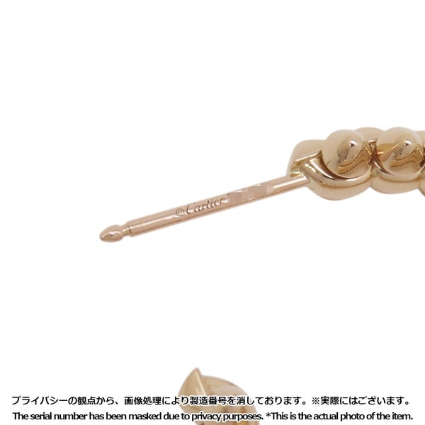 カルティエ ピアス クラッシュ ドゥ フープ イヤリング SM スモールモデル K18PGピンクゴールド B8301415 Cartier