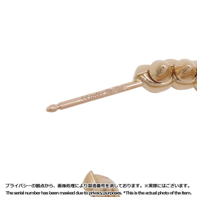 カルティエ ピアス クラッシュ ドゥ フープ イヤリング SM スモールモデル K18PGピンクゴールド B8301415 Cartier