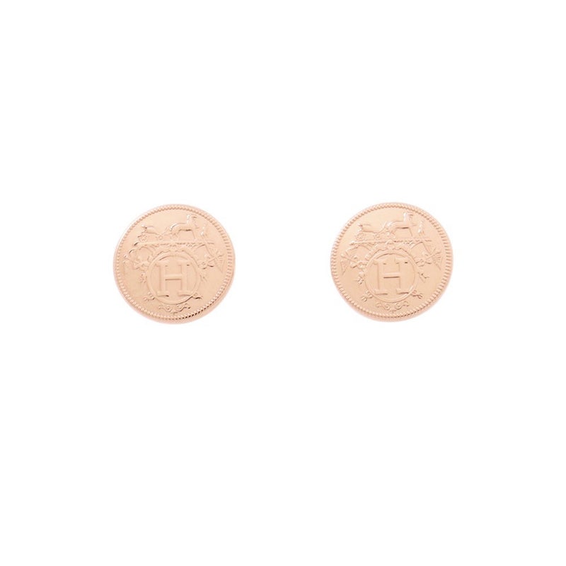 エルメス ピアス エクスリブリス TPM K18PGピンクゴールド HERMES ジュエリー
