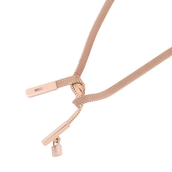 エルメス ネックレス ケリー・ガヴロッシュ ダイヤモンド 88P 計0.95ct K18PGピンクゴールド サイズST HERMES ジュエリー