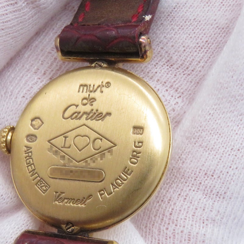 カルティエ マスト コリゼ ヴェルメイユ 150周年記念 限定1847本 W1010595 Cartier 腕時計 シルバー文字盤