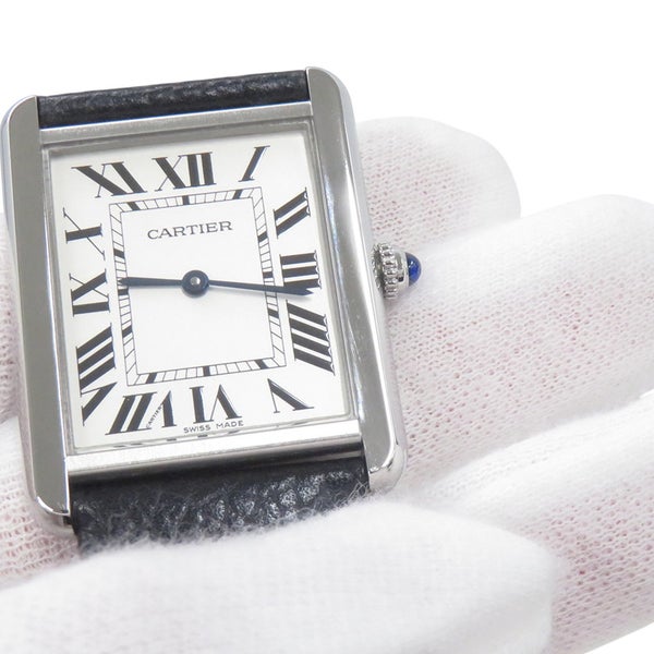 カルティエ タンクソロ LM WSTA0028 Cartier 腕時計 シルバー文字盤 クォーツ