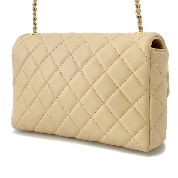 シャネル チェーンショルダーバッグ マトラッセ ココマーク ラムスキン CHANEL
