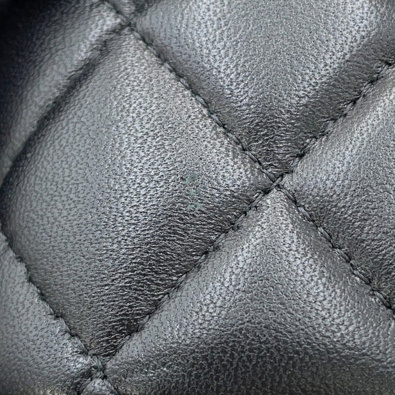 シャネル チェーンショルダーバッグ マトラッセ ココマーク ヴァニティケース ラムスキン AP2199 CHANEL 黒 バニティ