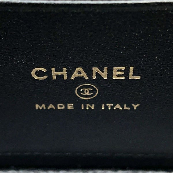 シャネル チェーンショルダーバッグ マトラッセ ココマーク ヴァニティケース ラムスキン AP2199 CHANEL 黒 バニティ