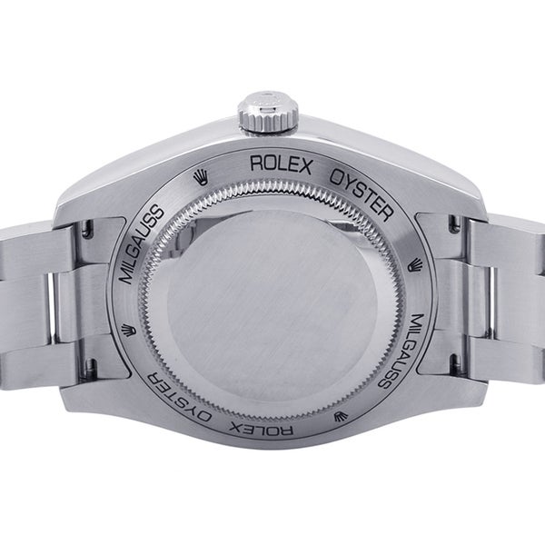 ロレックス ミルガウス グリーンガラス V番 116400GV ROLEX 腕時計 黒文字盤