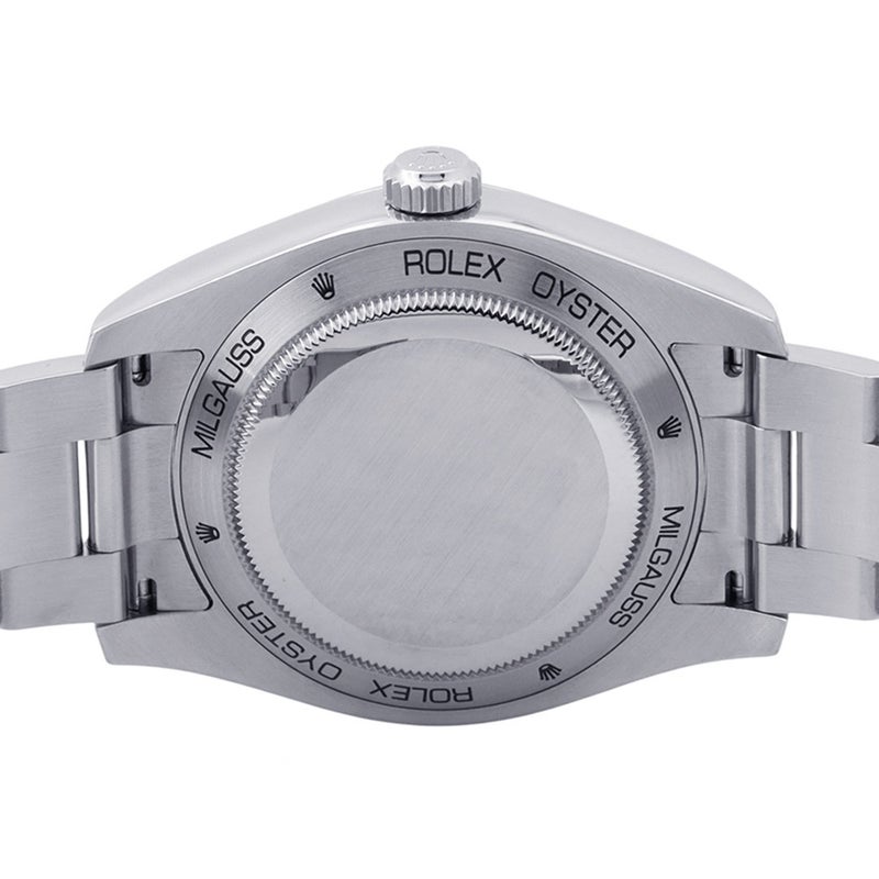 ロレックス ミルガウス グリーンガラス V番 116400GV ROLEX 腕時計 黒文字盤
