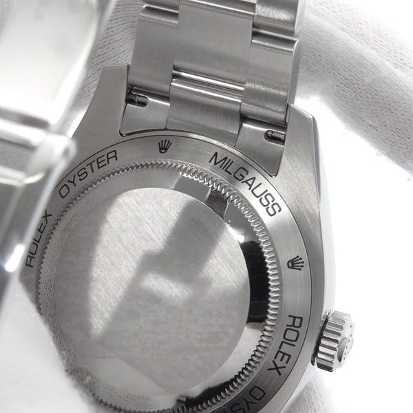 ロレックス ミルガウス グリーンガラス V番 116400GV ROLEX 腕時計 黒文字盤