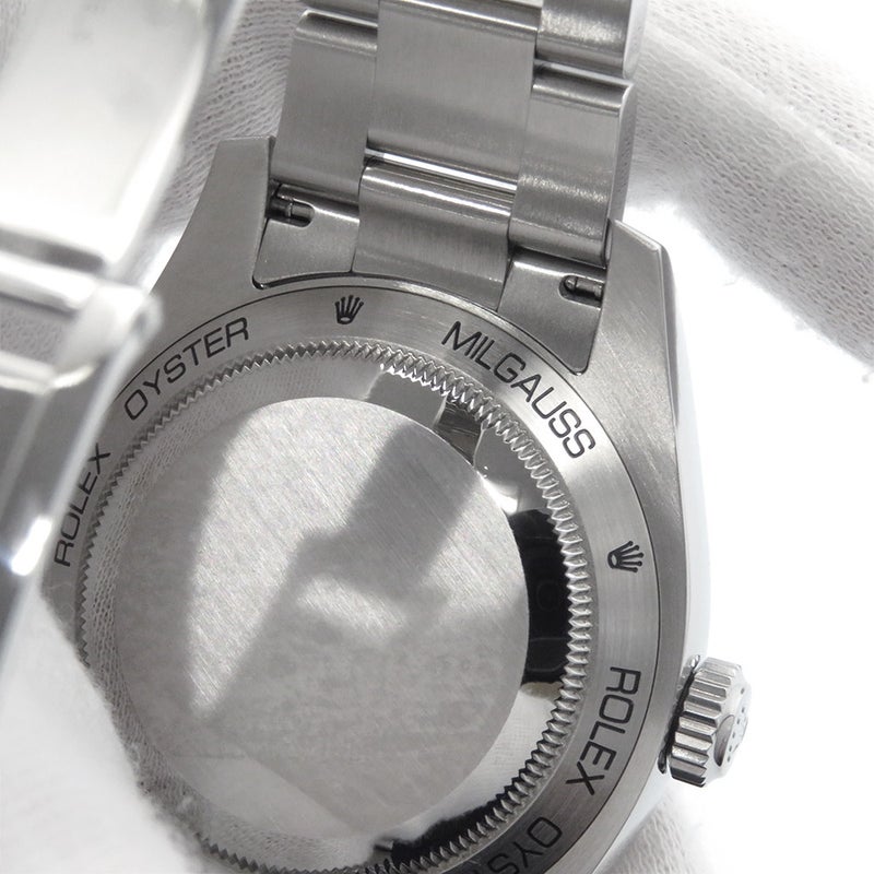 ロレックス ミルガウス グリーンガラス V番 116400GV ROLEX 腕時計 黒文字盤