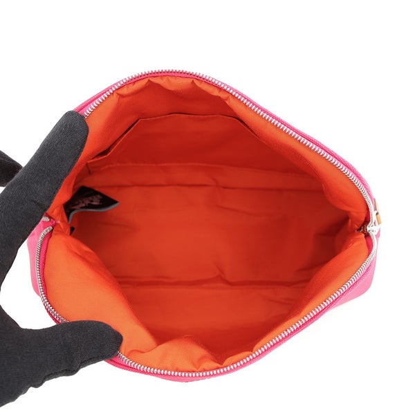 エルメス ポーチ ボリードポーチMM ハイビスカス/シルバー金具 キャンバス HERMES 化粧ポーチ 小物入れ