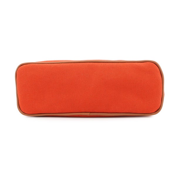 エルメス ポーチ ボリードポーチMM オランジュ・フー/シルバー金具 キャンバス HERMES 化粧ポーチ 小物入れ