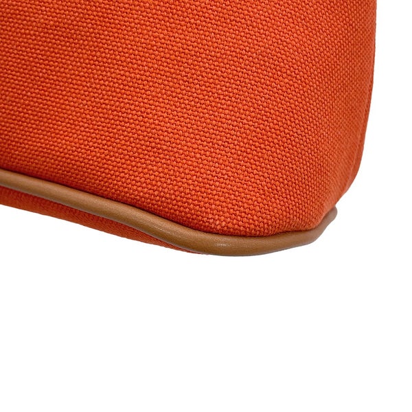 エルメス ポーチ ボリードポーチMM オランジュ・フー/シルバー金具 キャンバス HERMES 化粧ポーチ 小物入れ