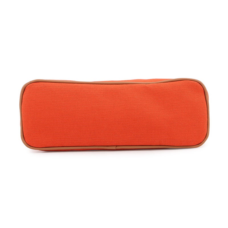 エルメス ポーチ ボリードポーチMM オランジュ・フー/シルバー金具 キャンバス HERMES 化粧ポーチ 小物入れ