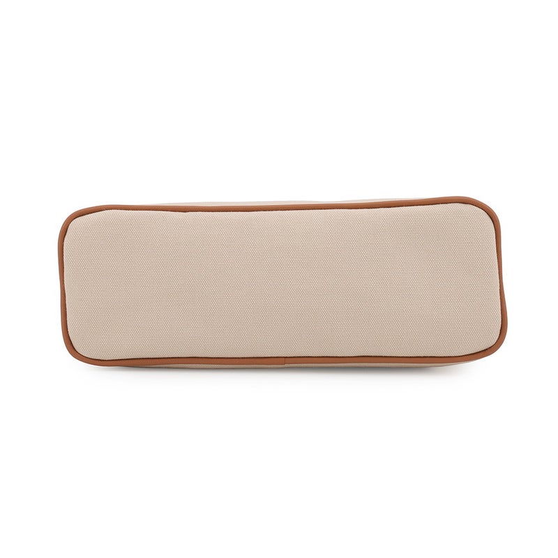 エルメス ポーチ ボリードポーチMM ナチュラル/シルバー金具 キャンバス HERMES 化粧ポーチ 小物入れ