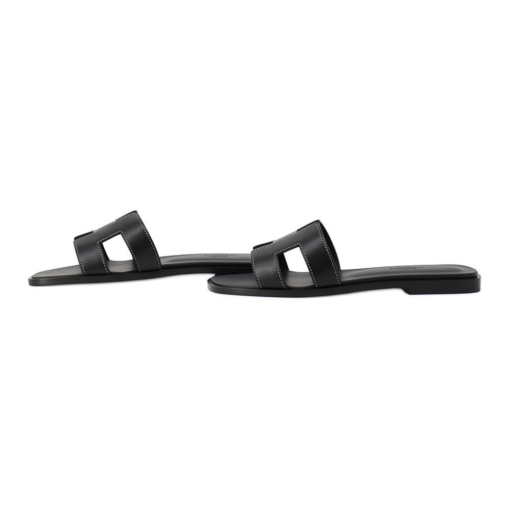 エルメス サンダル オラン ボックスカーフ レディースサイズ36 HERMES
