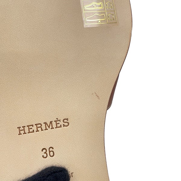 エルメス サンダル オラン Oran ボックスカーフ レディースサイズ36 HERMES 靴