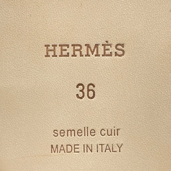 エルメス サンダル オラン Oran ボックスカーフ レディースサイズ36 HERMES 靴