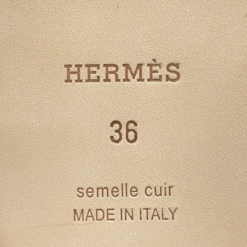 エルメス サンダル オラン Oran ボックスカーフ レディースサイズ36 HERMES 靴