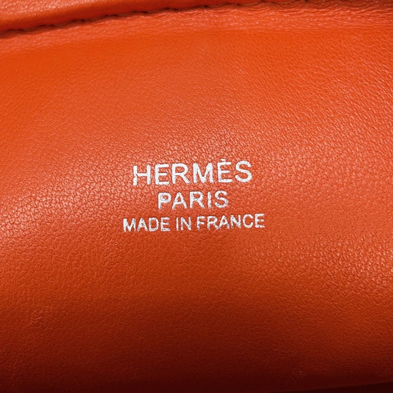 エルメス ハンドバッグ プリュム ミニ タンジェリン/シルバー金具 オーストリッチ W刻印 HERMES バッグ
