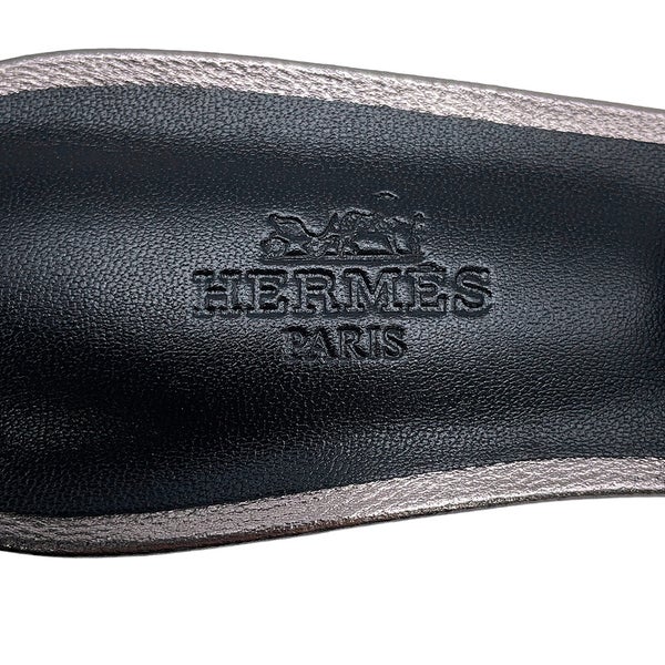 エルメス サンダル オアジス Oasis シェーヴル・メタリゼ レディースサイズ36 HERMES 靴