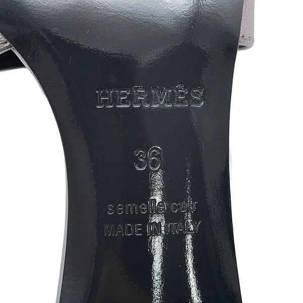エルメス サンダル オアジス Oasis シェーヴル・メタリゼ レディースサイズ36 HERMES 靴