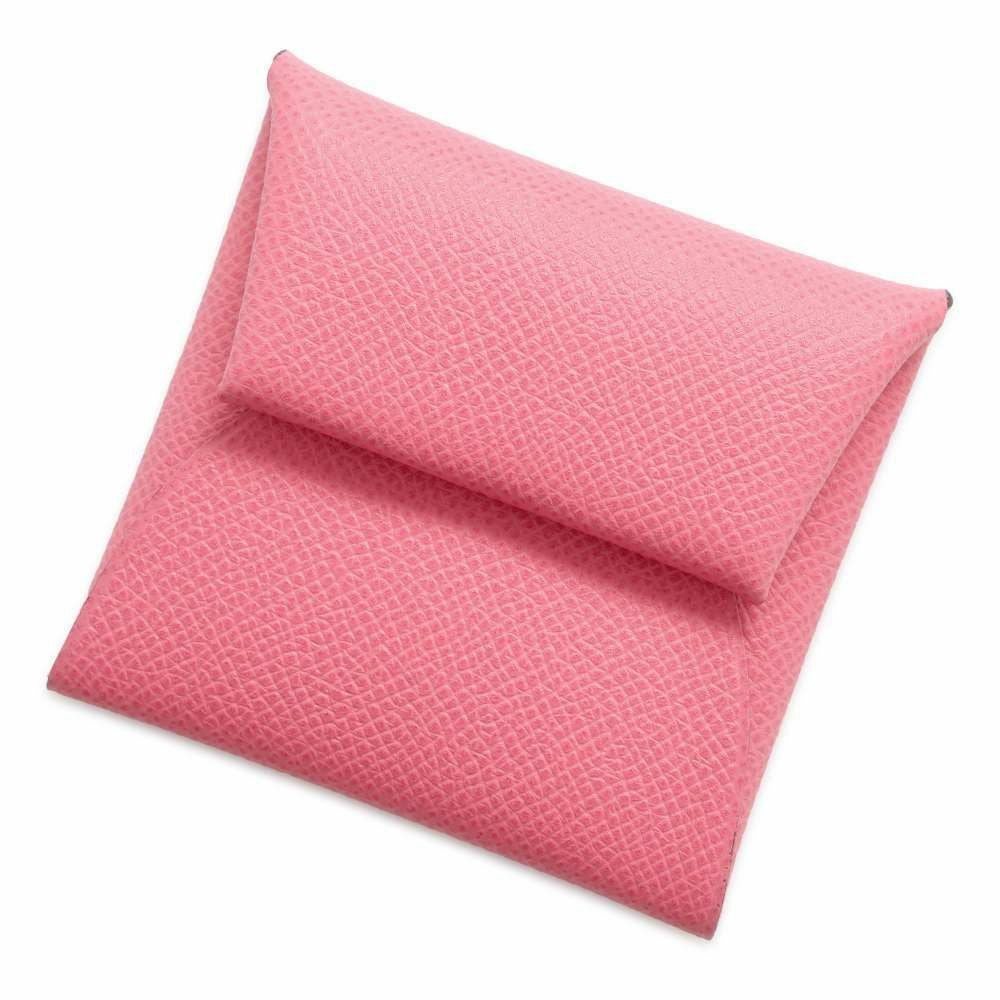 HERMES バスティア ケース ローズアザレ24年購入 エルメス コインケース バスティア ローズアザレ ヴォーエプソン T刻印