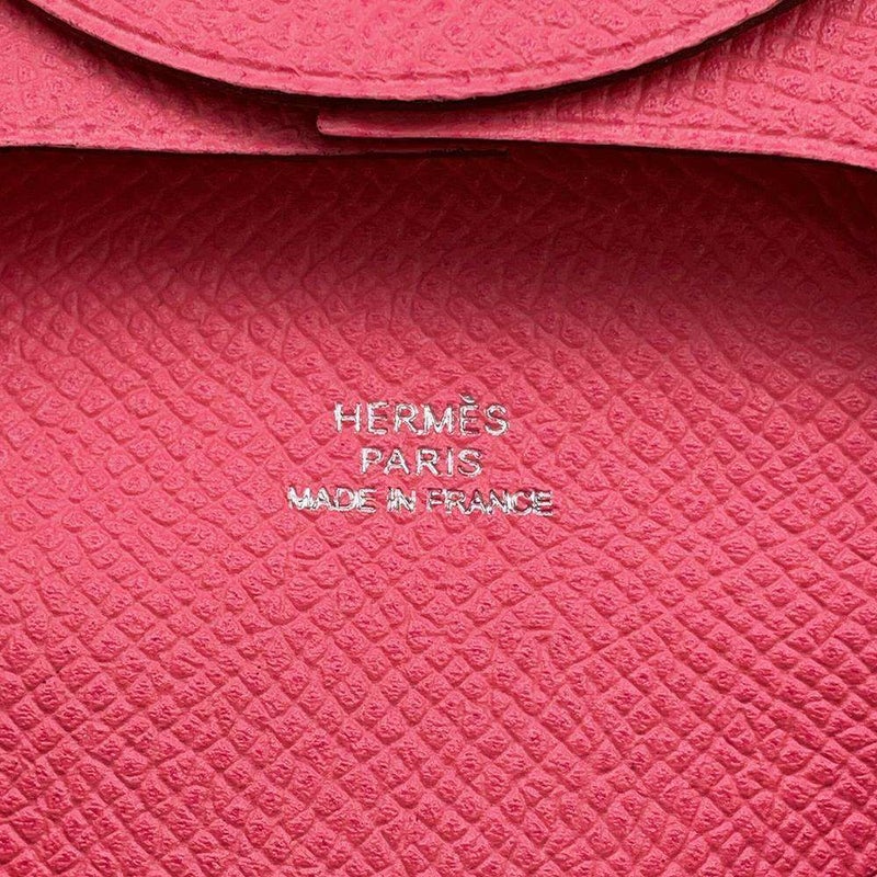 エルメス コインケース バスティア ローズアザレ ヴォーエプソン T刻印 HERMES