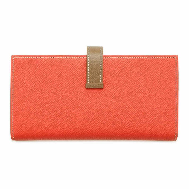 エルメス 長財布 ベアンスフレ ヴェルソ マチ有り エトゥープ/ローズジャイプール/ヴォーエプソン □P刻印